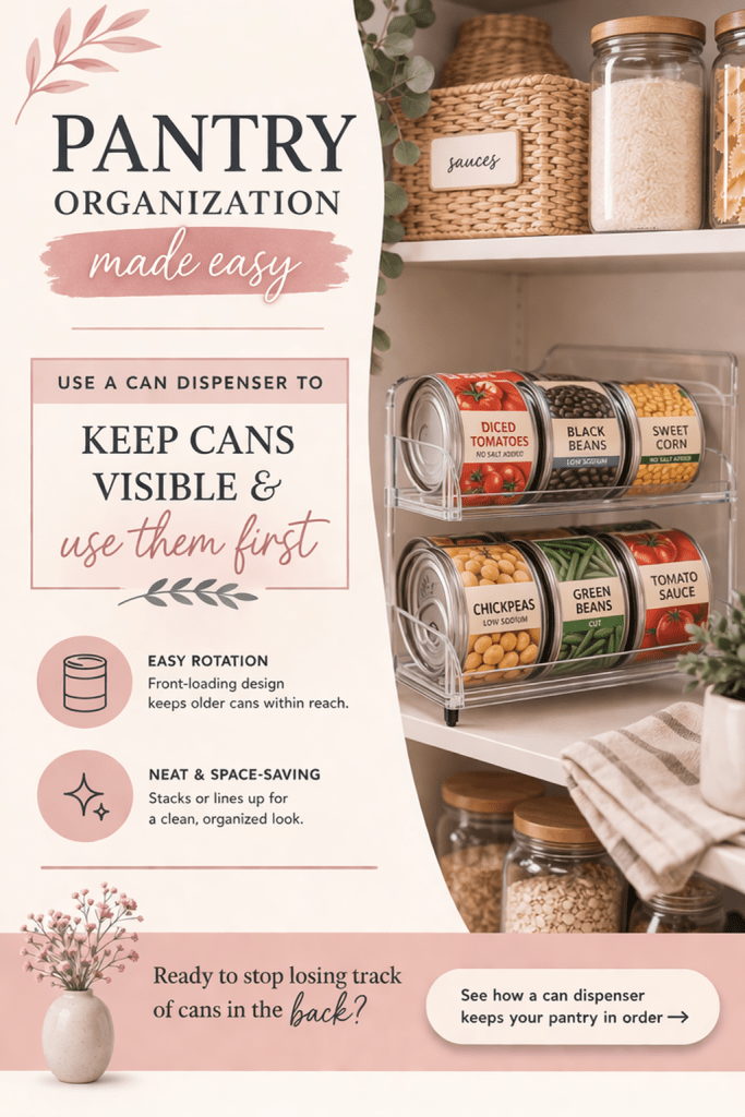 stackable pantry can organizer keeping canned food organized